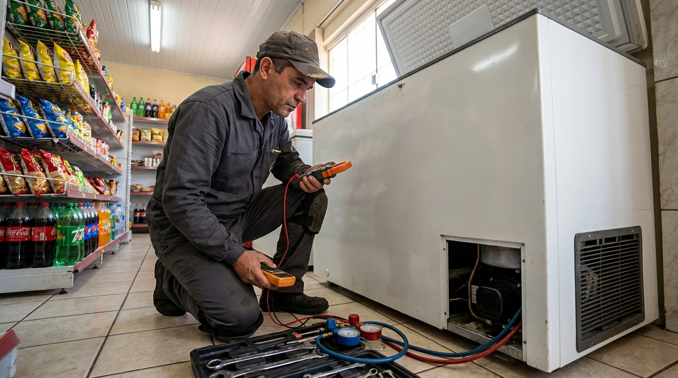 Reparo na placa eletrônica do freezer em Maceió‑AL